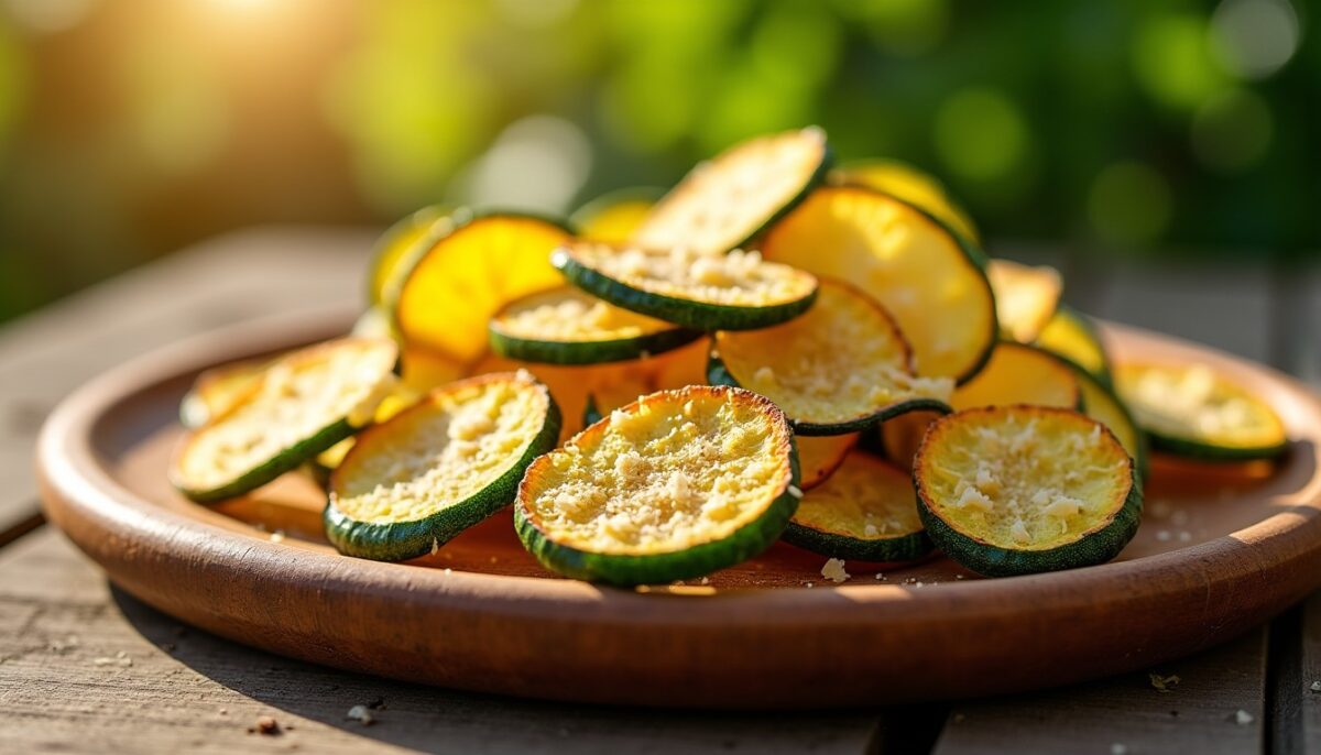 Préparez en 15 minutes ces irrésistibles chips courgette-parmesan, la star de vos apéros d'été !